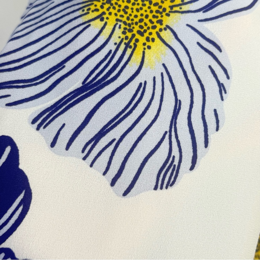 🛍️Nine West Womens Blue White Floral Tank Top XXL Relax Fit Summer Spring Vibes - Picture 9 of 12